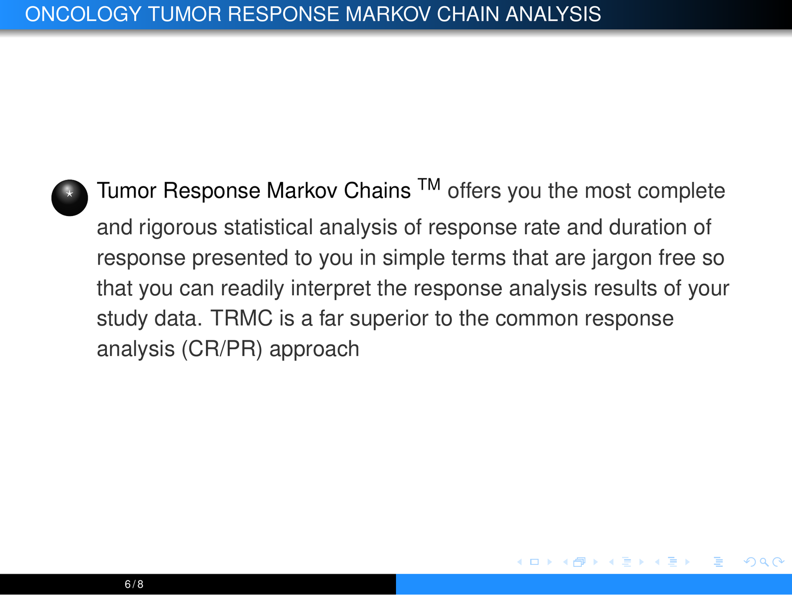 Oncology Tumor Response Markov Chain Analysis