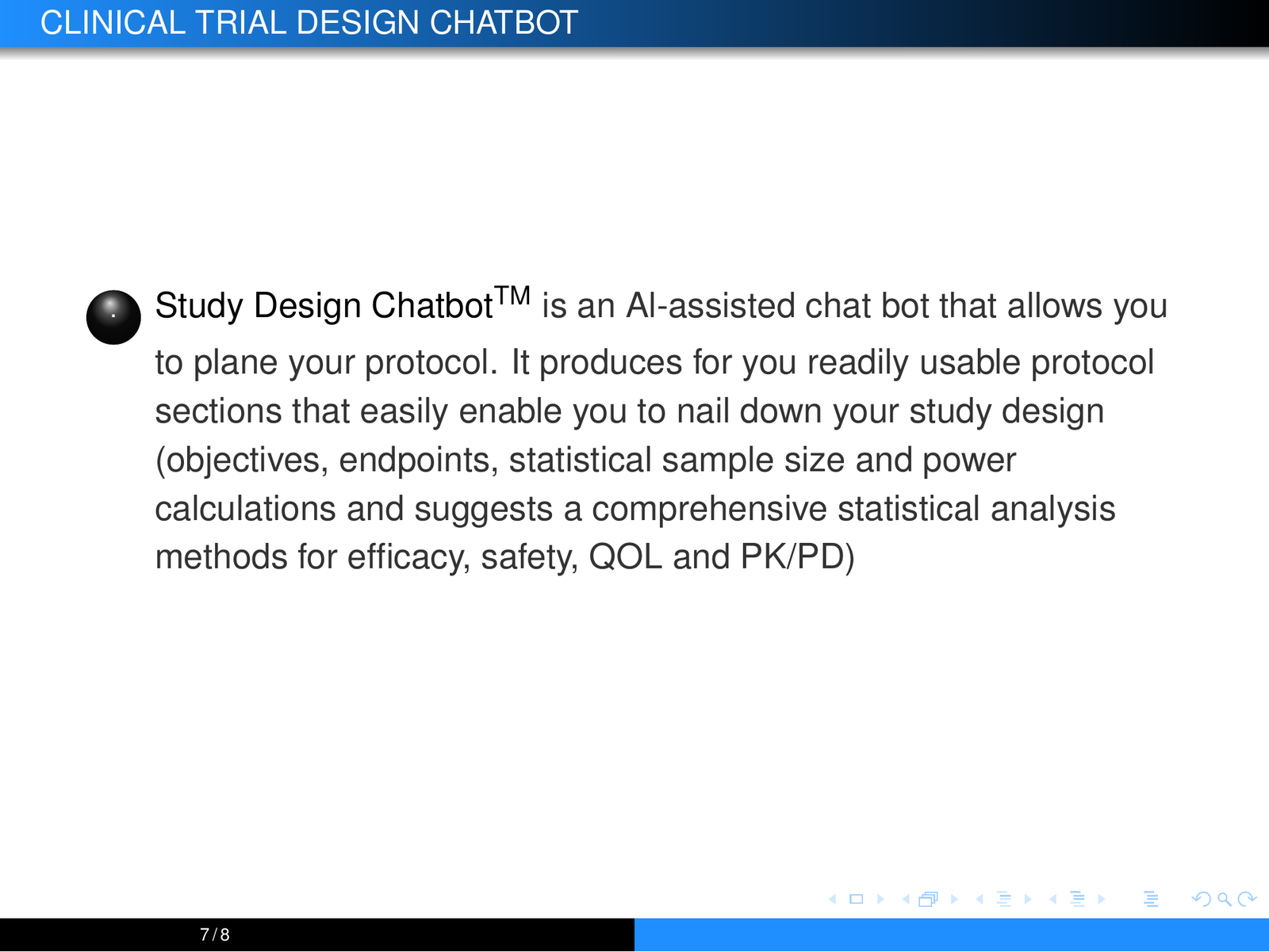 Clinical Trial Design Chatbot — protocol planning