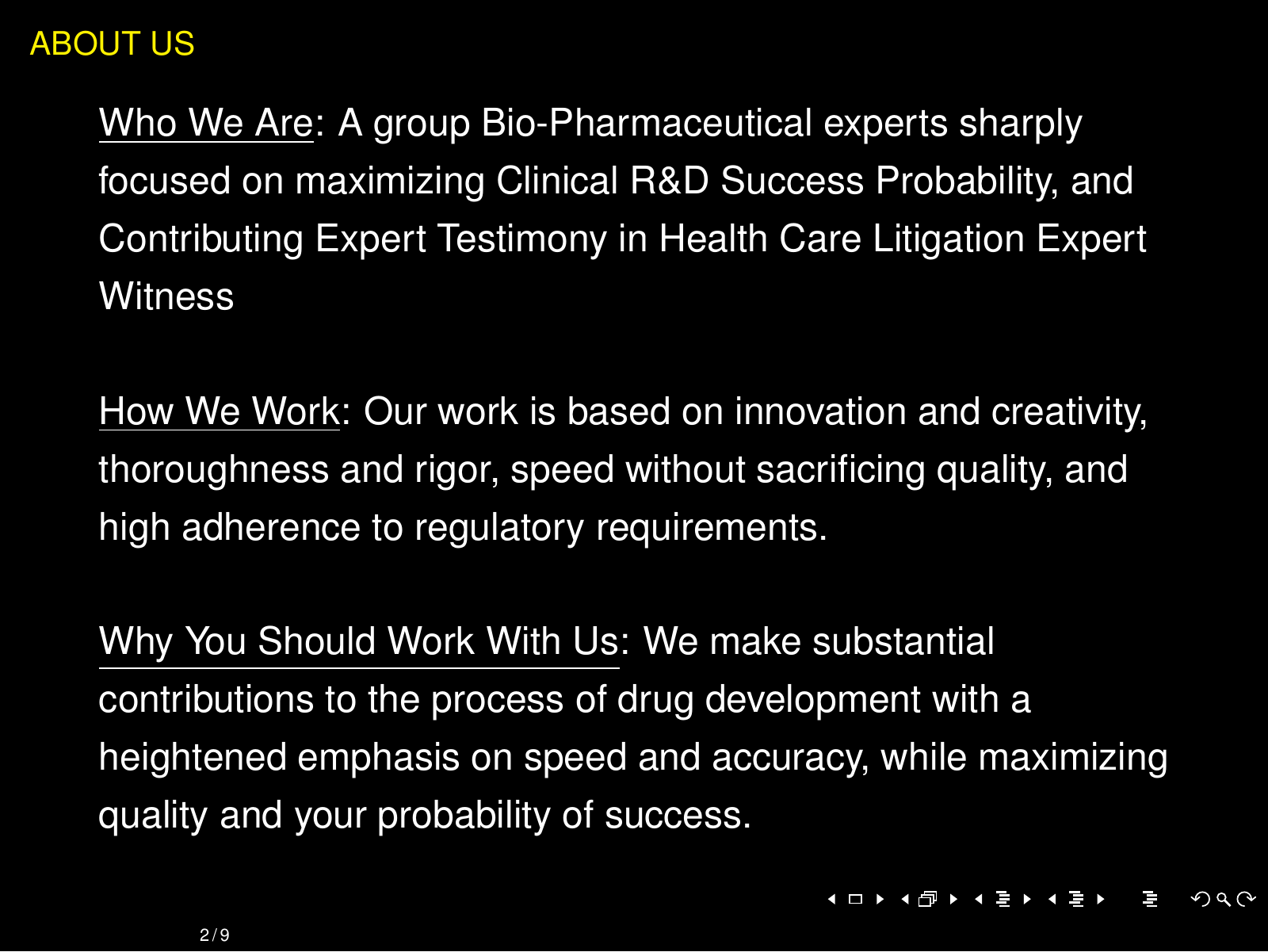 About us: who we are, how we work, and why work with us