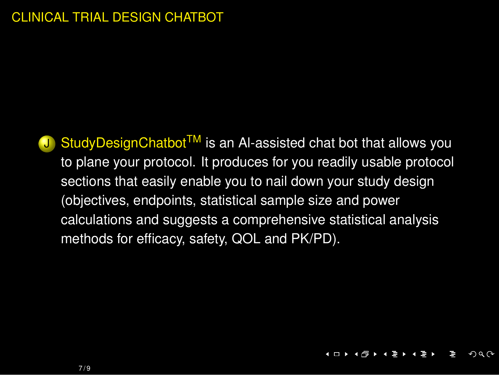 Clinical trial design chatbot